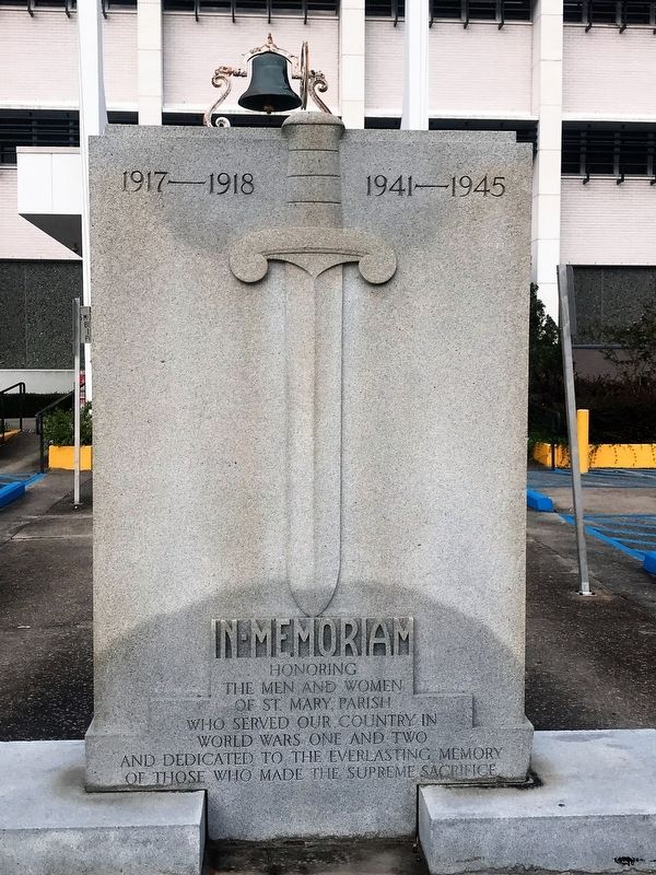 St. Mary Parish Courthouse War Memorial Marker. Click for full size. St. Mary Parish Courthouse War Memorial Marker image. Click for full size.