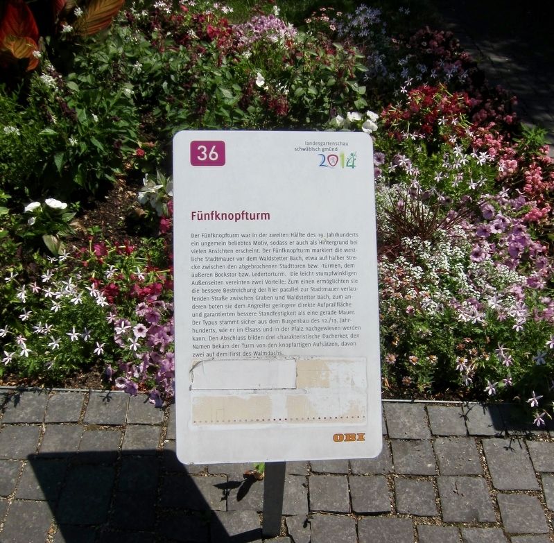 Fünfknopfturm / Five-points Tower Marker. Click for full size. Fünfknopfturm / Five-points Tower Marker image. Click for full size.