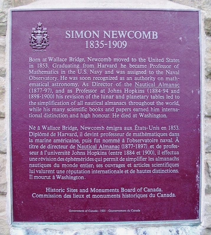 Simon Newcomb Marker image. Click for full size.
