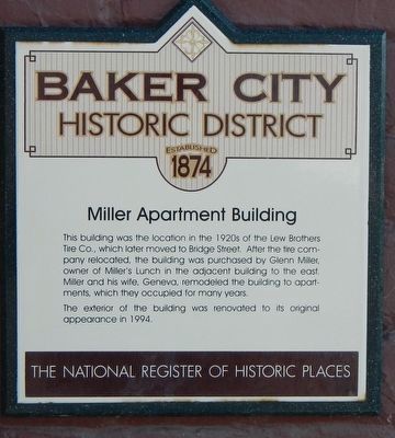 Miller Apartment Building Marker image. Click for full size.