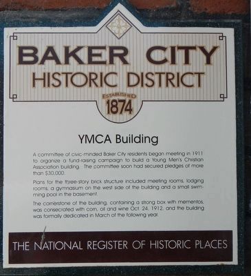 YMCA Building Marker. Click for full size. YMCA Building Marker image. Click for full size.