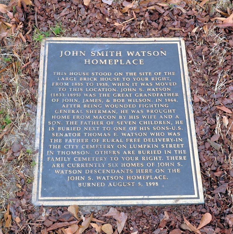 John Smith Watson Homeplace Marker image. Click for full size.