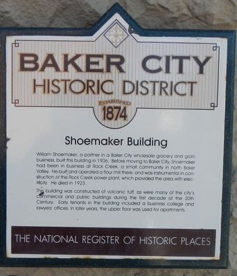 Shoemaker Building Marker image. Click for full size.