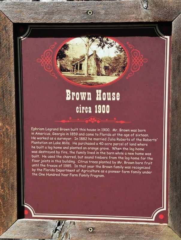 Brown House Marker. Click for full size. Brown House Marker image. Click for full size.