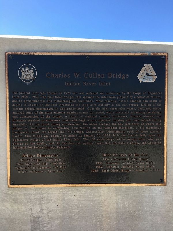 Charles W. Cullen Bridge Marker image. Click for full size.