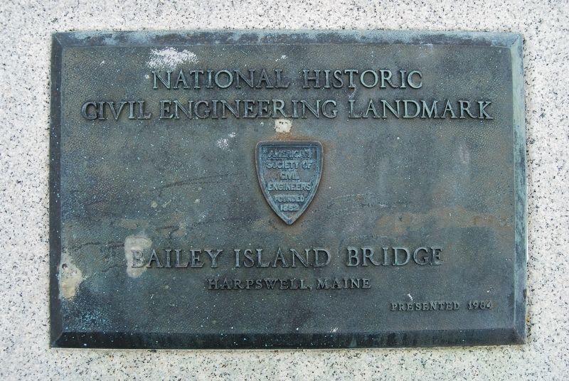 Bailey Island Bridge Marker - Plaque 1 image. Click for full size.