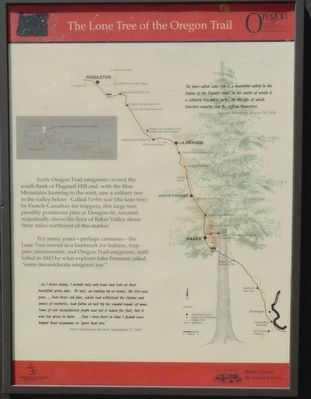 The Lone Tree of the Oregon Trail Marker image. Click for full size.