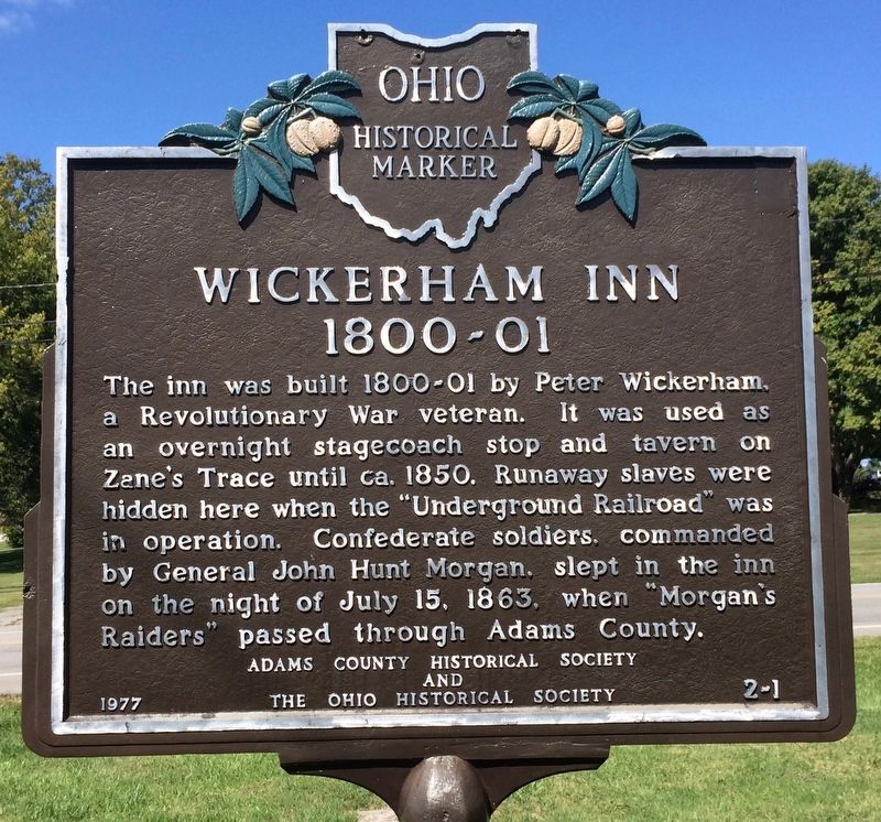 Wickerham Inn Marker image. Click for full size.