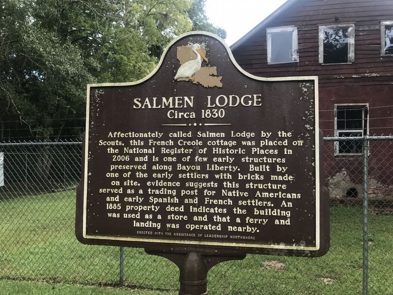 Salmen Lodge Marker. Click for full size. Salmen Lodge Marker image. Click for full size.