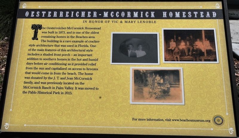Oesterreicher-McCormick Homestead Marker. Click for full size. Oesterreicher-McCormick Homestead Marker image. Click for full size.
