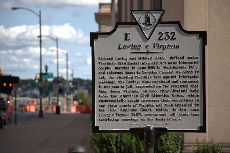 <i>Loving v. Virginia</i> Marker image. Click for full size.
