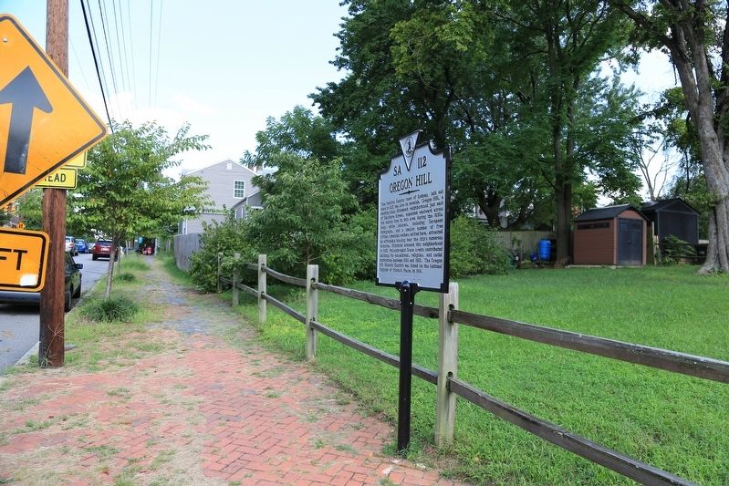 Oregon Hill Marker. Click for full size. Oregon Hill Marker image. Click for full size.