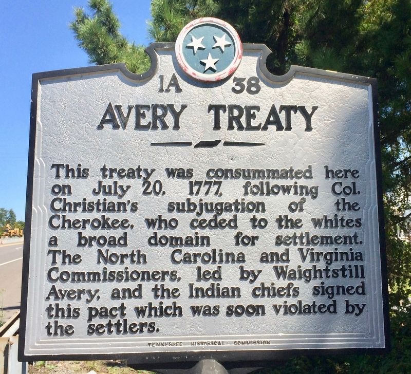 Avery Treaty Marker. Click for full size. Avery Treaty Marker image. Click for full size.