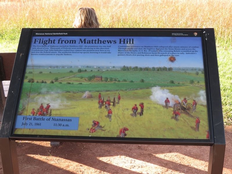 Flight from Matthews Hill Marker image. Click for full size.