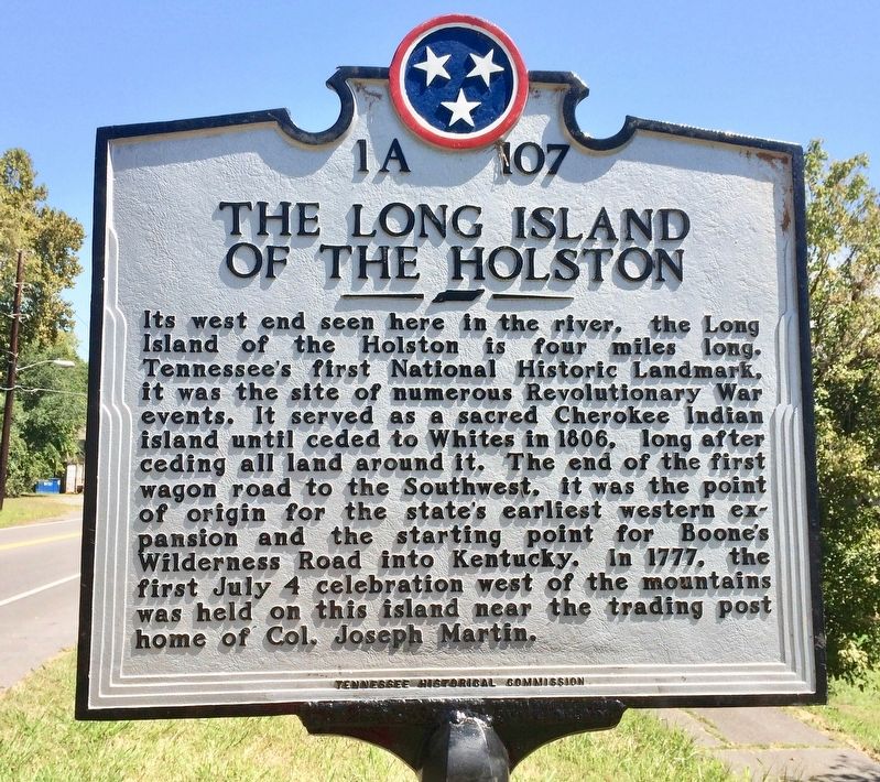 The Long Island of the Holston Marker image. Click for full size.