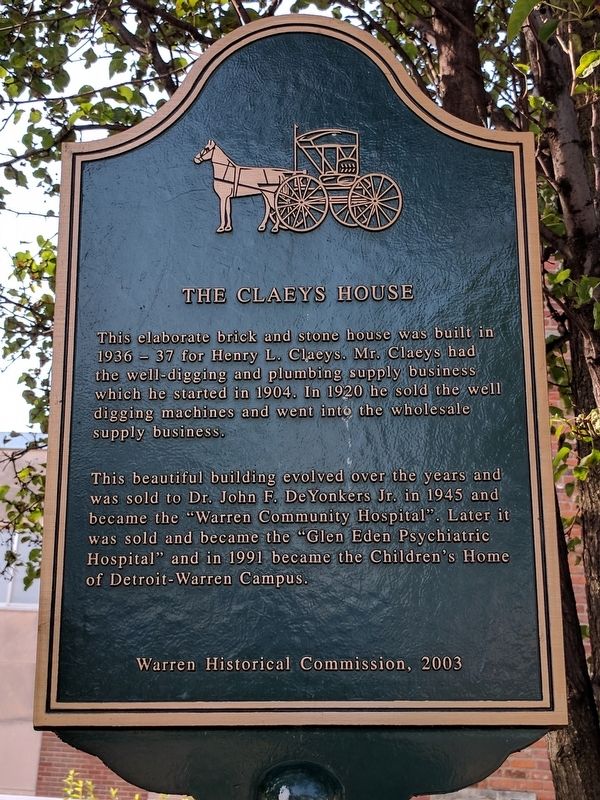 The Claeys House Marker image. Click for full size.
