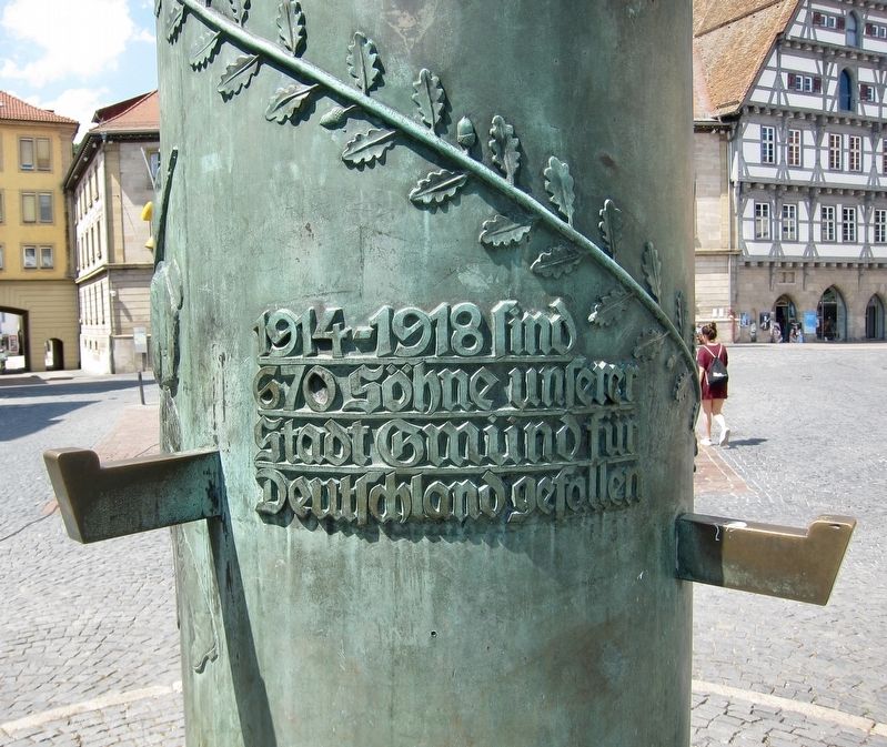 Schwbisch Gmnd War Memorial - Inscription, south-side image. Click for full size.