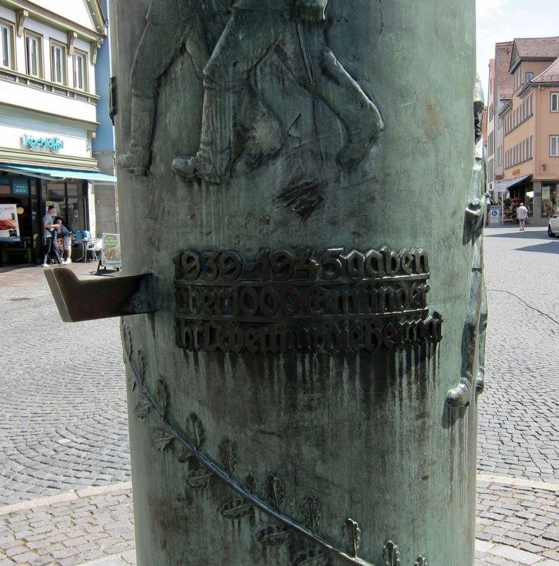 Schwbisch Gmnd War Memorial - Inscription, north-side image. Click for full size.