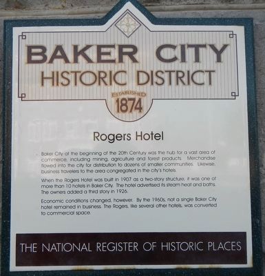 Rogers Hotel Marker image. Click for full size.