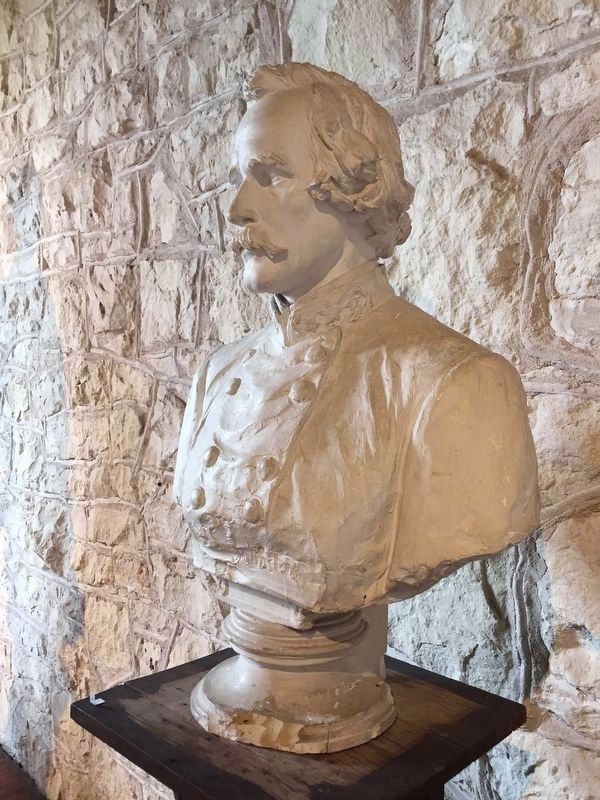 Portrait bust of Albert Sidney Johnston by Elisabet Ney; Ney Museum, Austin, TX image. Click for full size.