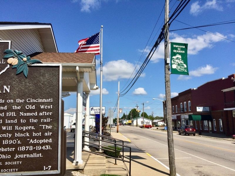 View north on Main Street of Seaman. image. Click for full size.