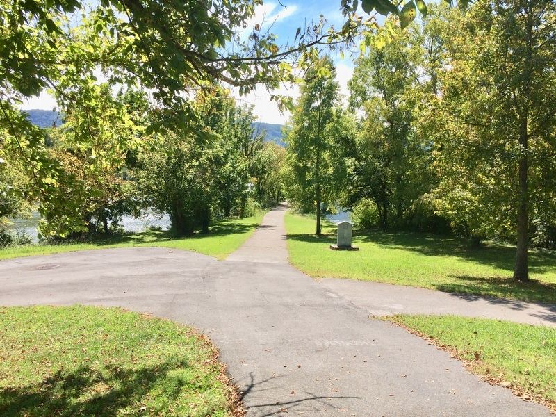 View of monument south towards the Holston Rivers.. Click for full size. View of monument south towards the Holston Rivers. image. Click for full size.