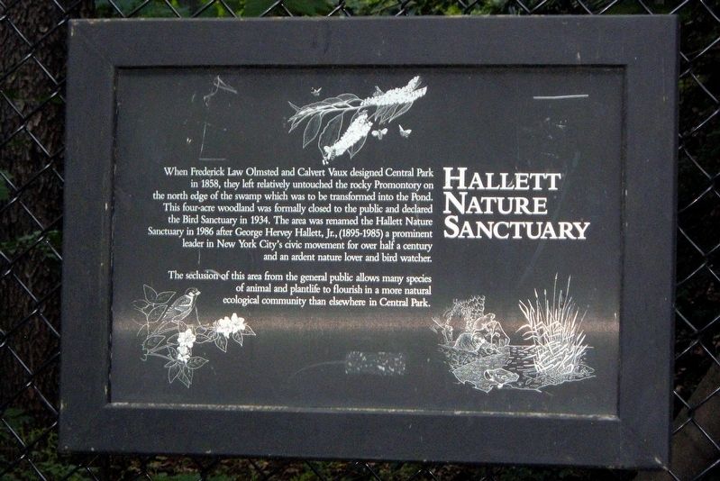Hallett Nature Sanctuary Marker image. Click for full size.