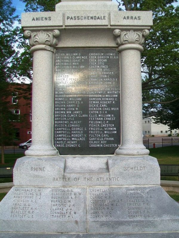 War Memorial Honored Dead. Click for full size. War Memorial Honored Dead image. Click for full size.