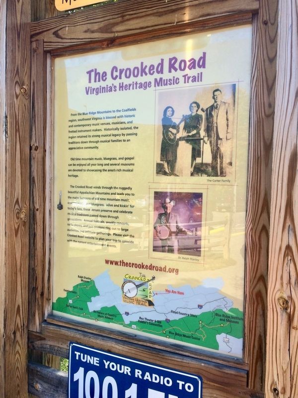 Close-up of the The Crooked Road Marker image. Click for full size.