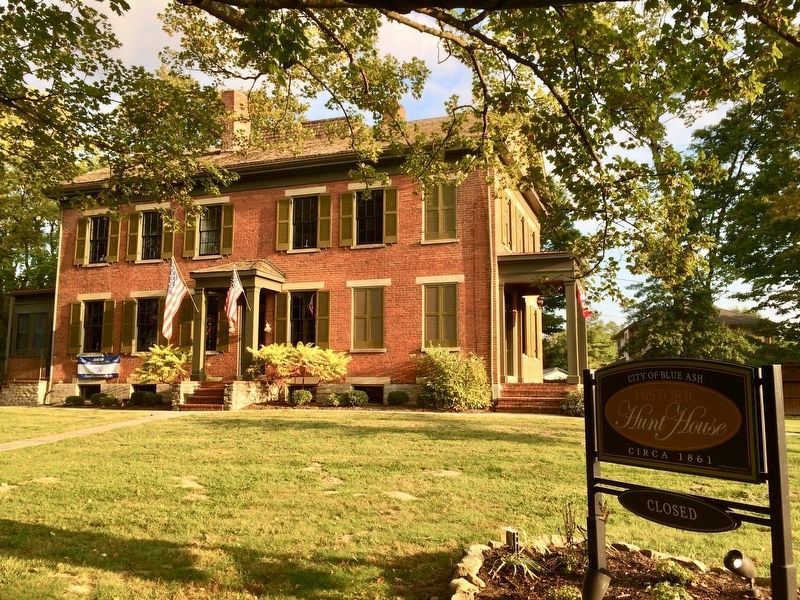The Hunt House (circa 1861), one of Blue Ashs oldest residential structures.. Click for full size. The Hunt House (circa 1861), one of Blue Ashs oldest residential structures. image. Click for full size.
