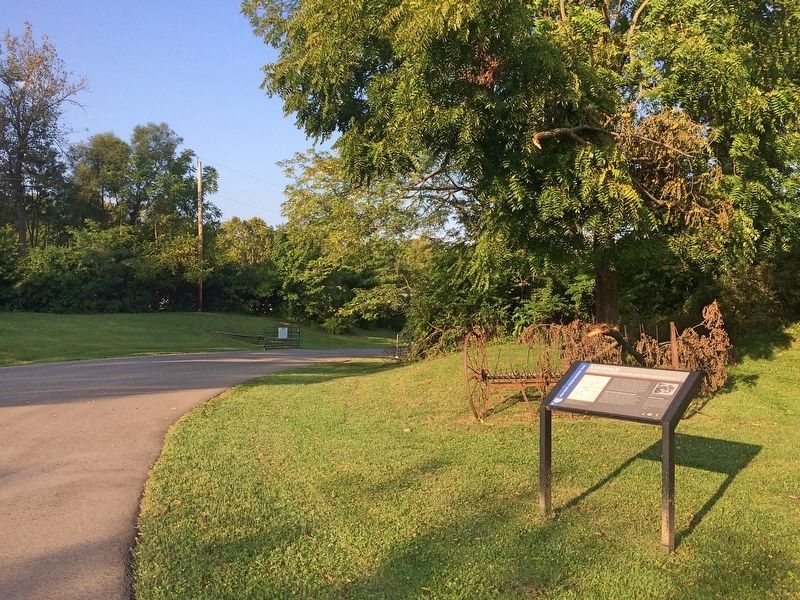 Evendale Marker looking west towards heritage farm entrance. image. Click for full size.