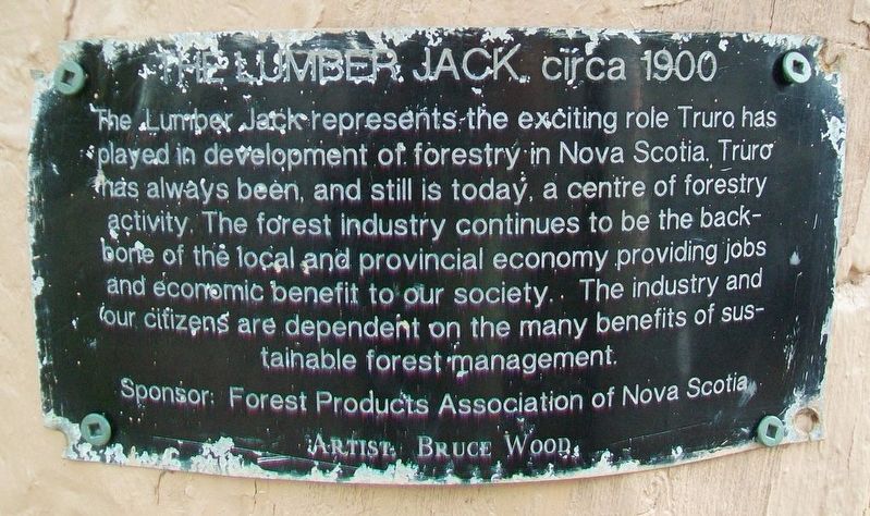 The Lumber Jack, circa 1900 Marker image. Click for full size.