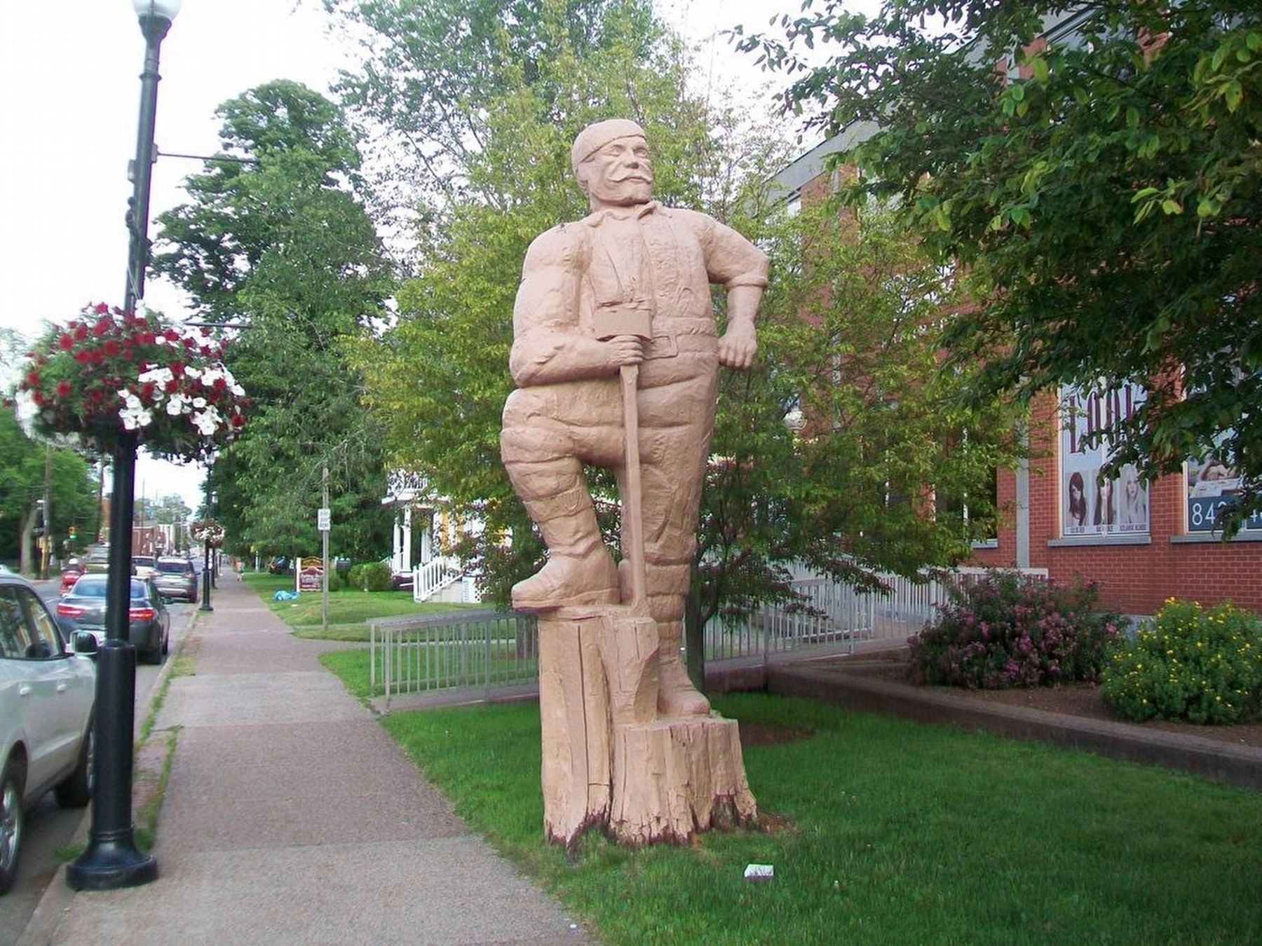 The Lumber Jack, circa 1900 and Marker image. Click for full size.