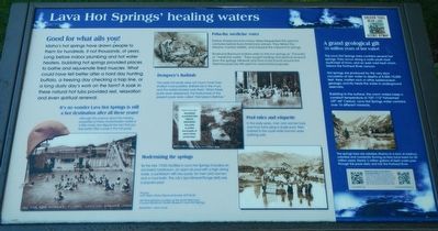 Lava Hot Springs' healing waters Marker image. Click for full size.