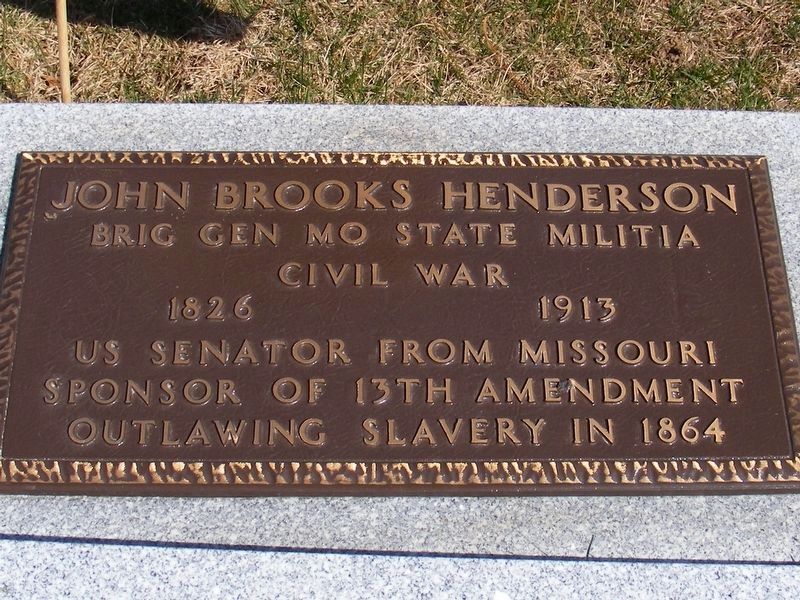 John Brooks Henderson Marker. Click for full size. John Brooks Henderson Marker image. Click for full size.