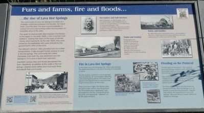 Furs and farms, fire and floods... Marker. Click for full size. Furs and farms, fire and floods... Marker image. Click for full size.