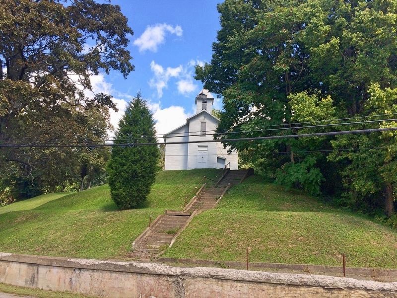 Old Jasper Methodist Church, on hill across street from marker. image. Click for full size.