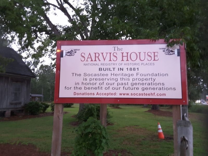 The Sarvis House Marker image. Click for full size.