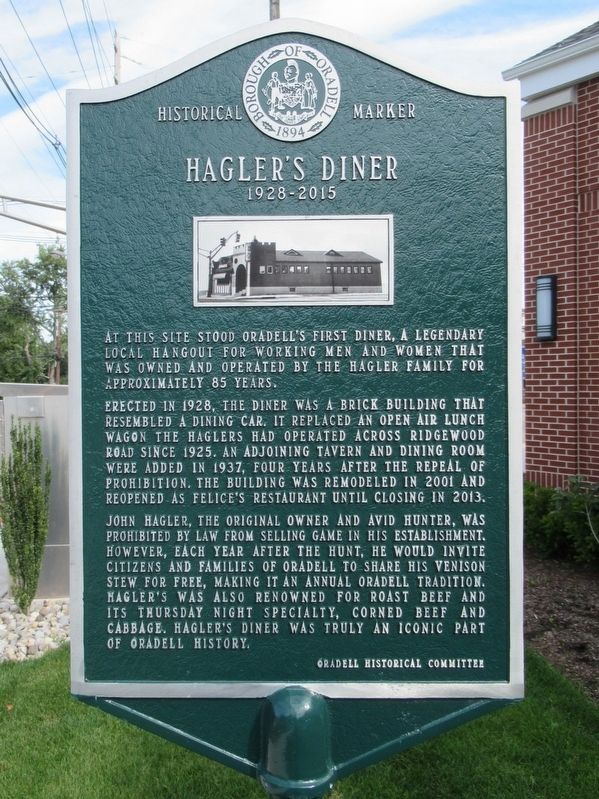 Haglers Diner Marker image. Click for full size.