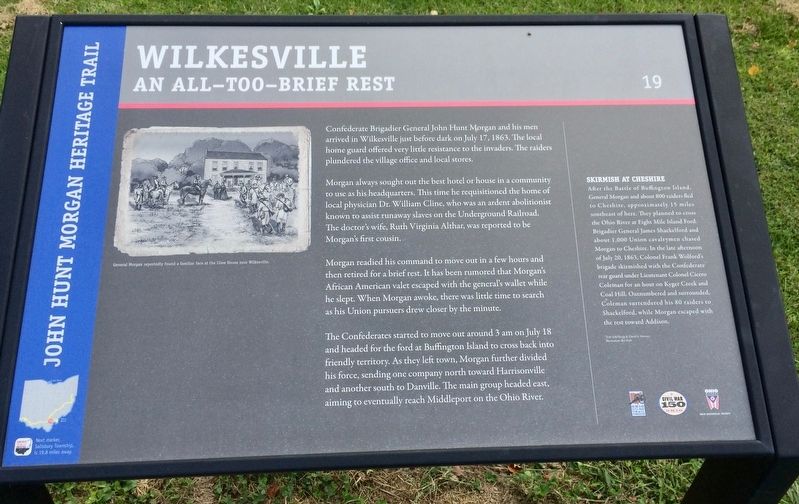Wilkesville Marker. Click for full size. Wilkesville Marker image. Click for full size.