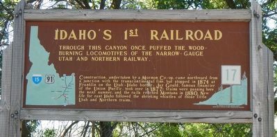 Idaho's 1st Railroad Marker image. Click for full size.