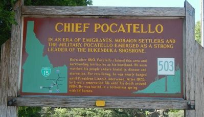Chief Pocatello Marker image. Click for full size.