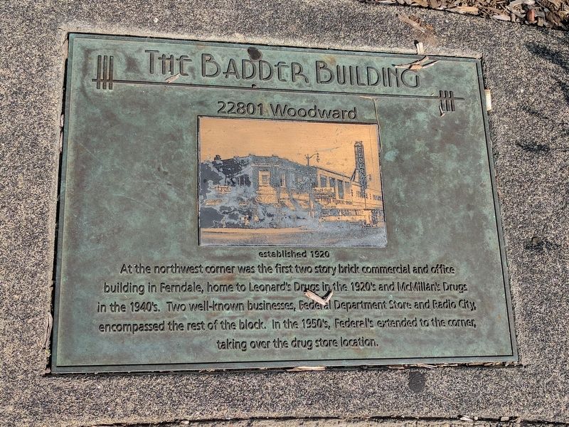 The Badder Building Marker image. Click for full size.