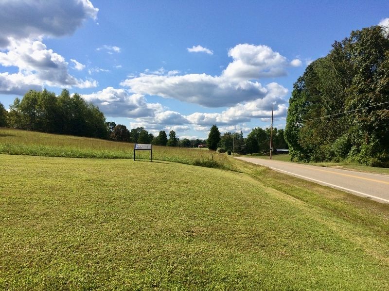 Looking west from cemetery entrance on Ohio Route 681 towards marker. image. Click for full size.
