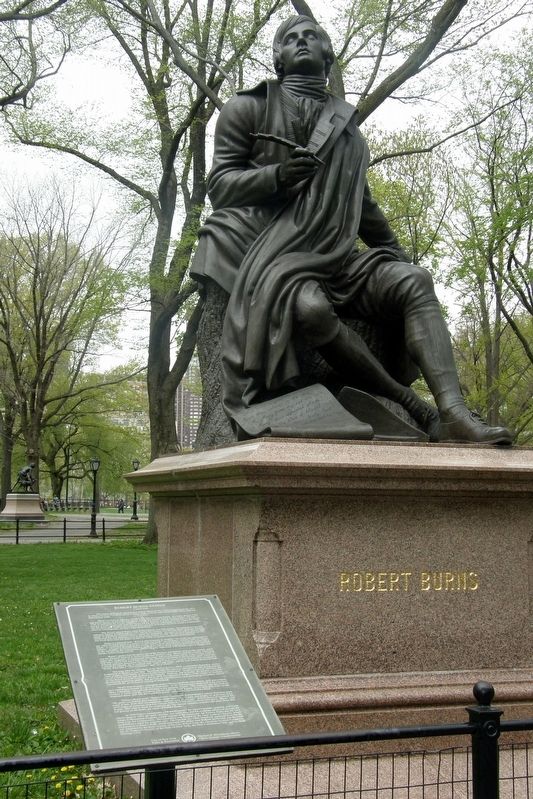 Robert Burns Statue and Marker.. image. Click for full size.