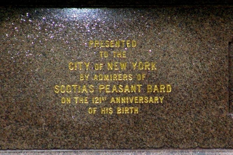 Engraving on the back of the pedestal.. Click for full size. Engraving on the back of the pedestal. image. Click for full size.