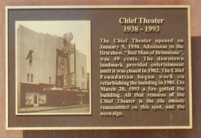 Chief Theater Marker image. Click for full size.