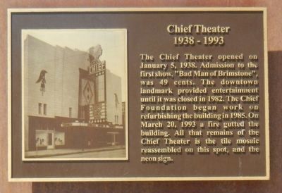 Chief Theater Marker image. Click for full size.