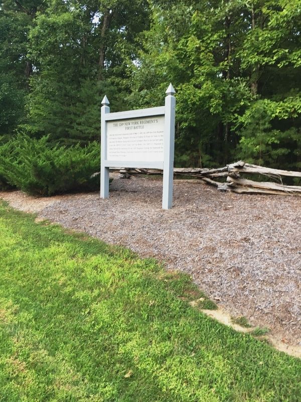 The 124th New York Regiment’s First Battle Marker. Click for full size. The 124th New York Regiment’s First Battle Marker image. Click for full size.