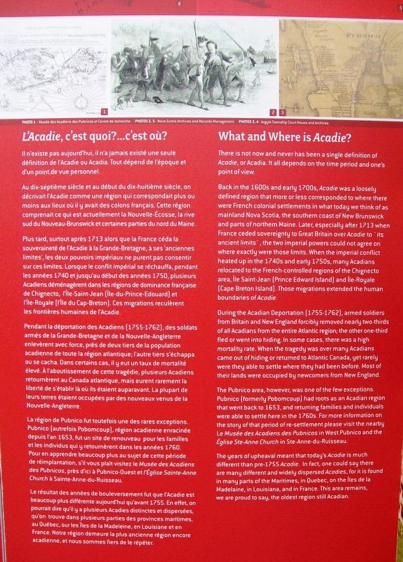 What and Where is <i>Acadie</i>? / <i>L'Acadie</i>, c'est quoi?...c'est ou? Marker. Click for full size. What and Where is <i>Acadie</i>? / <i>L'Acadie</i>, c'est quoi?...c'est ou? Marker image. Click for full size.